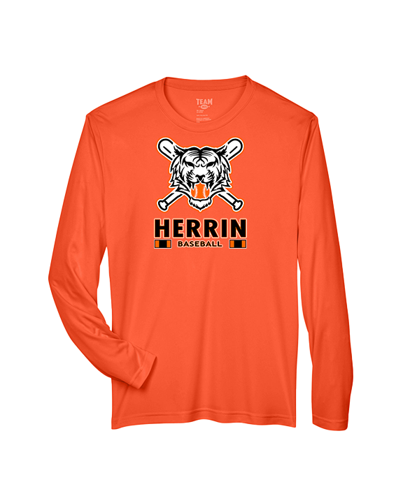 Herrin Jr HS Baseball Stacked - Performance Longsleeve