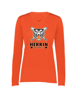 Herrin Jr HS Baseball Stacked - Womens Performance Longsleeve