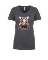 Herrin Jr HS Baseball Stacked - Womens Vneck