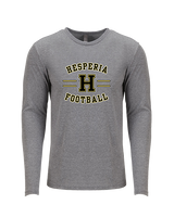 Hesperia HS Football Curve - Tri-Blend Long Sleeve