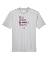 Hillsdale HS Wrestling Eat Sleep Wrestle - Youth Performance Shirt