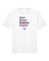 Hillsdale HS Wrestling Eat Sleep Wrestle - Youth Performance Shirt