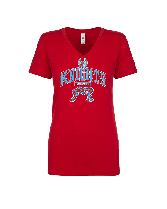 Hillsdale HS Wrestling Outline - Womens Vneck