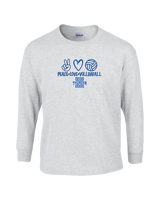 Hinkley HS Girls Volleyball Peace Love Vball - Cotton Longsleeve