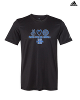 Hinkley HS Girls Volleyball Peace Love Vball - Mens Adidas Performance Shirt