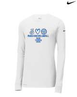 Hinkley HS Girls Volleyball Peace Love Vball - Mens Nike Longsleeve