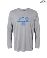 Hinkley HS Girls Volleyball Peace Love Vball - Mens Oakley Longsleeve