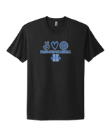 Hinkley HS Girls Volleyball Peace Love Vball - Mens Select Cotton T-Shirt