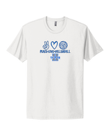 Hinkley HS Girls Volleyball Peace Love Vball - Mens Select Cotton T-Shirt