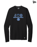 Hinkley HS Girls Volleyball Peace Love Vball - New Era Performance Long Sleeve