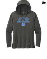 Hinkley HS Girls Volleyball Peace Love Vball - New Era Tri-Blend Hoodie