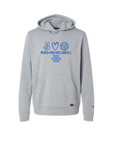 Hinkley HS Girls Volleyball Peace Love Vball - Oakley Performance Hoodie