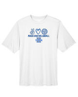 Hinkley HS Girls Volleyball Peace Love Vball - Performance Shirt