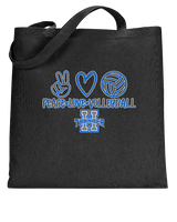 Hinkley HS Girls Volleyball Peace Love Vball - Tote