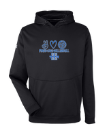 Hinkley HS Girls Volleyball Peace Love Vball - Under Armour Mens Storm Fleece