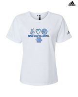 Hinkley HS Girls Volleyball Peace Love Vball - Womens Adidas Performance Shirt