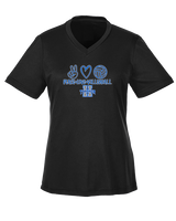 Hinkley HS Girls Volleyball Peace Love Vball - Womens Performance Shirt