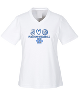 Hinkley HS Girls Volleyball Peace Love Vball - Womens Performance Shirt