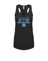 Hinkley HS Girls Volleyball Peace Love Vball - Womens Tank Top
