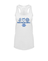 Hinkley HS Girls Volleyball Peace Love Vball - Womens Tank Top