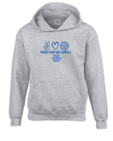 Hinkley HS Girls Volleyball Peace Love Vball - Youth Hoodie