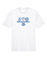 Hinkley HS Girls Volleyball Peace Love Vball - Youth Performance Shirt