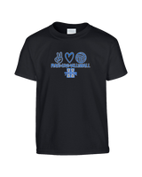 Hinkley HS Girls Volleyball Peace Love Vball - Youth Shirt