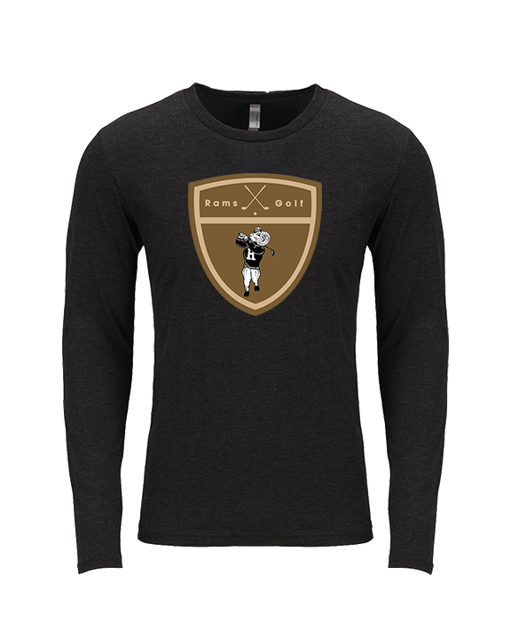 Holt HS Golf Crest - Tri-Blend Long Sleeve