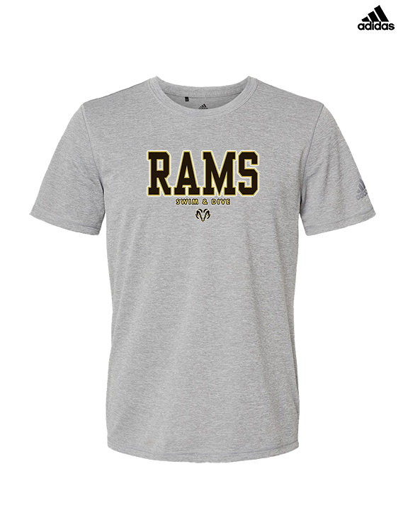 Holt HS Swimming & Diving Block - Mens Adidas Performance Shirt