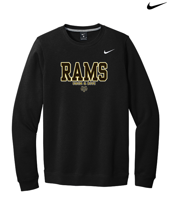 Holt HS Swimming & Diving Block - Mens Nike Crewneck