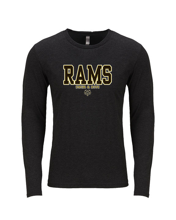 Holt HS Swimming & Diving Block - Tri-Blend Long Sleeve