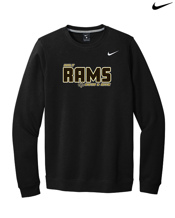 Holt HS Swimming & Diving Bold - Mens Nike Crewneck