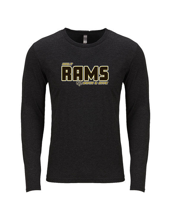 Holt HS Swimming & Diving Bold - Tri-Blend Long Sleeve