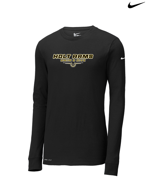 Holt HS Swimming & Diving Design - Mens Nike Longsleeve