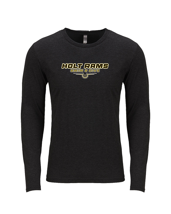 Holt HS Swimming & Diving Design - Tri-Blend Long Sleeve
