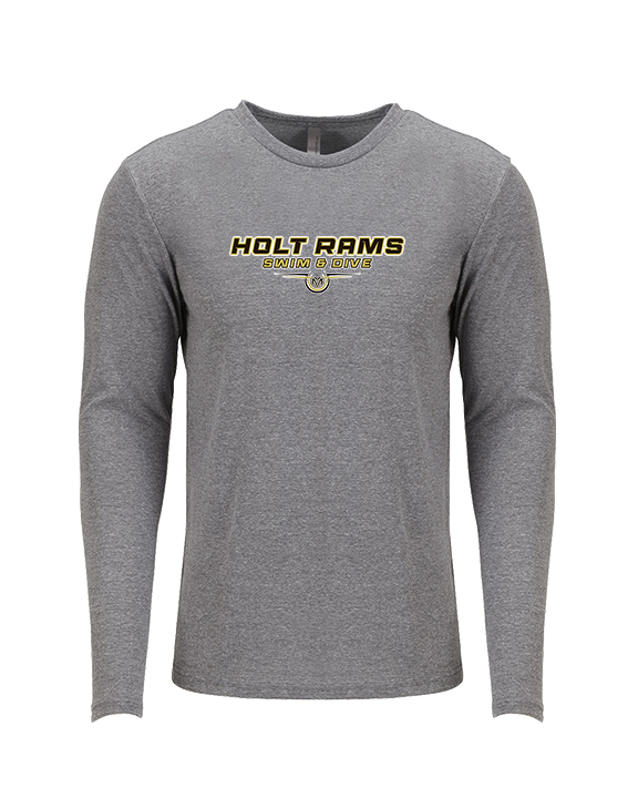 Holt HS Swimming & Diving Design - Tri-Blend Long Sleeve