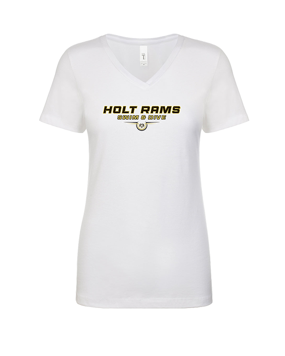 Holt HS Swimming & Diving Design - Womens Vneck