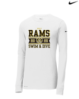 Holt HS Swimming & Diving Stamp - Mens Nike Longsleeve