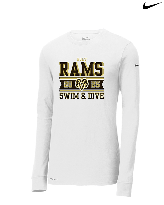 Holt HS Swimming & Diving Stamp - Mens Nike Longsleeve
