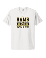 Holt HS Swimming & Diving Stamp - Mens Select Cotton T-Shirt