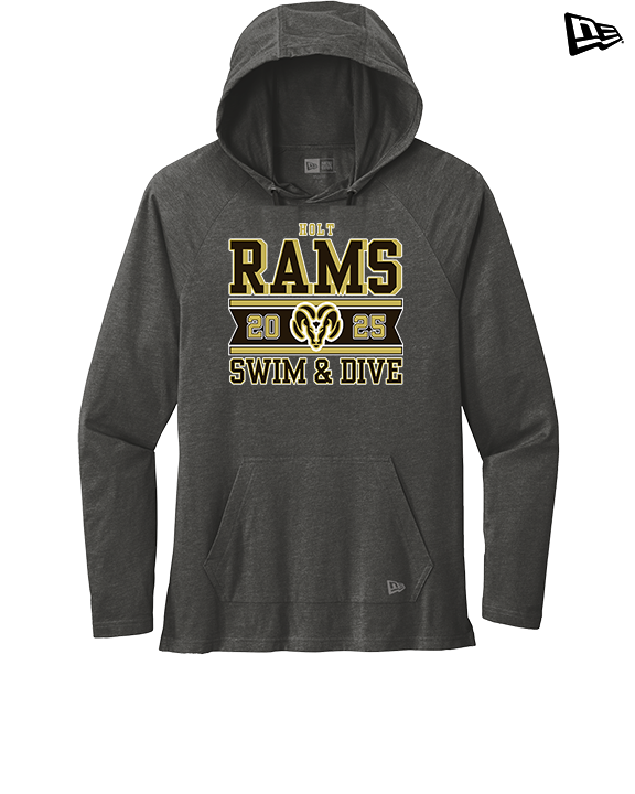 Holt HS Swimming & Diving Stamp - New Era Tri-Blend Hoodie