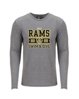 Holt HS Swimming & Diving Stamp - Tri-Blend Long Sleeve