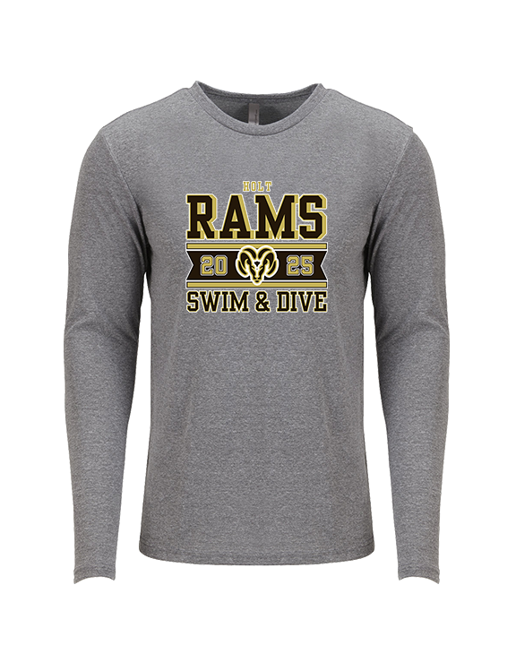 Holt HS Swimming & Diving Stamp - Tri-Blend Long Sleeve