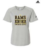 Holt HS Swimming & Diving Stamp - Womens Adidas Performance Shirt