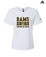 Holt HS Swimming & Diving Stamp - Womens Adidas Performance Shirt