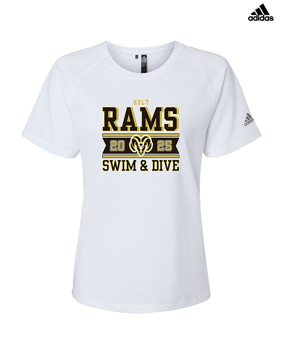Holt HS Swimming & Diving Stamp - Womens Adidas Performance Shirt