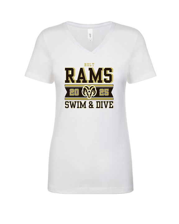 Holt HS Swimming & Diving Stamp - Womens Vneck