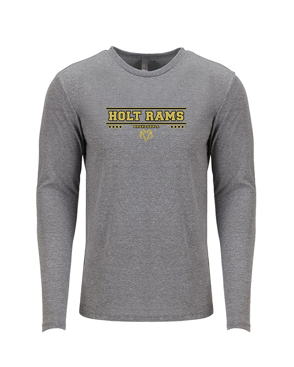 Holt Jr Rams Basketball Border - Tri-Blend Long Sleeve
