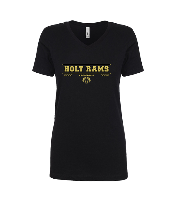 Holt Jr Rams Basketball Border - Womens Vneck