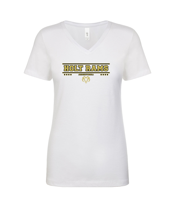 Holt Jr Rams Basketball Border - Womens Vneck
